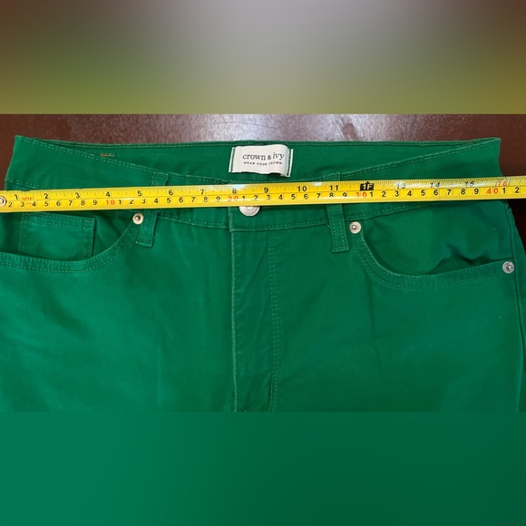 Green Crown & Ivy High Rise Skinny Pants Size 10 - Picture 5 of 7